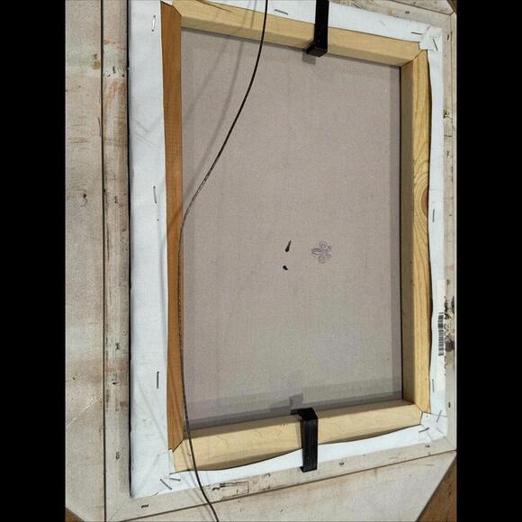 Oil on Canvas Painting Signed J.Norton Seascape Dock Framed Matted 26”x 21” - Picture 11 of 11